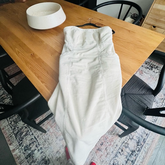 Anthropologie- Pilcro Strapless Corduroy Slim Midi Dress size 10 - Picture 5 of 9